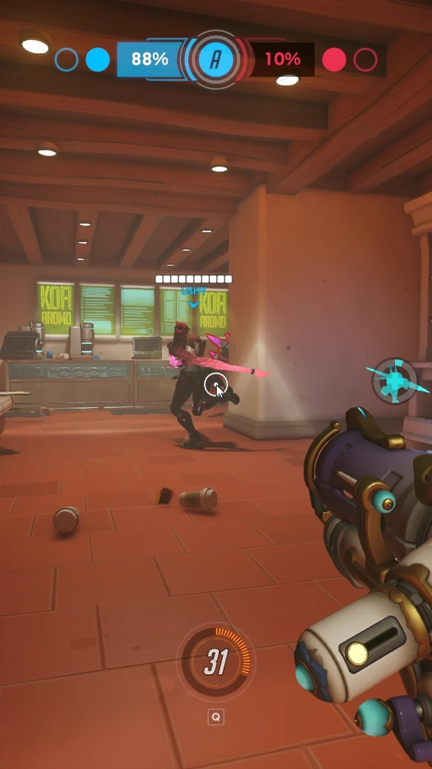 Clipe de uma partida de Overwatch 2 recortado em 9:16, do jeito que sai do Streak para postar no TikTok.